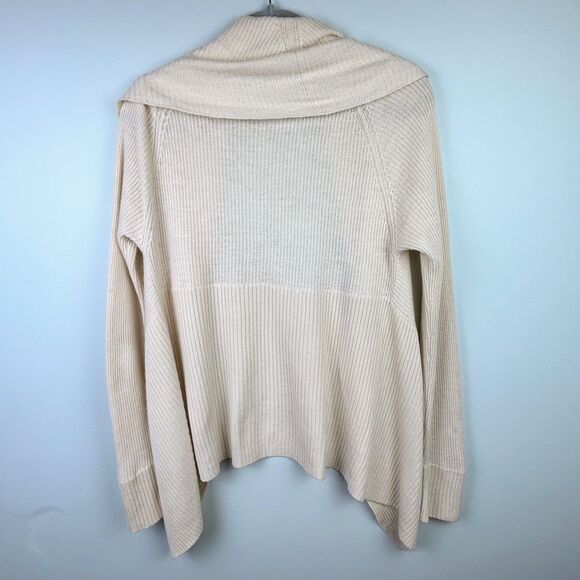 Isda & Co 100% Cashmere Open Front Cardigan Sweater Cream Long Sleeve Classic S - Picture 5 of 13